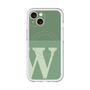 スリムプロテクションプレミアムケース with MagSafe［ オリジナル - initial two tone - W green ］