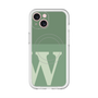 スリムプロテクションプレミアムケース with MagSafe［ オリジナル - initial two tone - W green ］