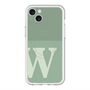 スリムプロテクションプレミアムケース with MagSafe［ オリジナル - initial two tone - W green ］