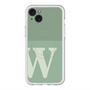 スリムプロテクションプレミアムケース with MagSafe［ オリジナル - initial two tone - W green ］