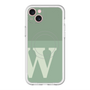 スリムプロテクションプレミアムケース with MagSafe［ オリジナル - initial two tone - W green ］