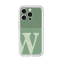 スリムプロテクションプレミアムケース with MagSafe［ オリジナル - initial two tone - W green ］