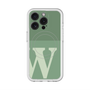 スリムプロテクションプレミアムケース with MagSafe［ オリジナル - initial two tone - W green ］