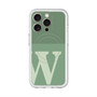 スリムプロテクションプレミアムケース with MagSafe［ オリジナル - initial two tone - W green ］
