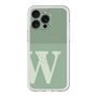 スリムプロテクションプレミアムケース with MagSafe［ オリジナル - initial two tone - W green ］