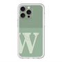 スリムプロテクションプレミアムケース with MagSafe［ オリジナル - initial two tone - W green ］