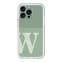 スリムプロテクションプレミアムケース with MagSafe［ オリジナル - initial two tone - W green ］