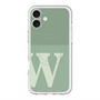 スリムプロテクションプレミアムケース with MagSafe［ オリジナル - initial two tone - W green ］