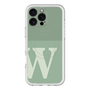 スリムプロテクションプレミアムケース with MagSafe［ オリジナル - initial two tone - W green ］
