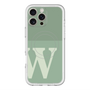 スリムプロテクションプレミアムケース with MagSafe［ オリジナル - initial two tone - W green ］