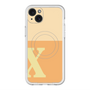スリムプロテクションプレミアムケース with MagSafe［ オリジナル - initial two tone - X orange ］