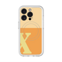 スリムプロテクションプレミアムケース with MagSafe［ オリジナル - initial two tone - X orange ］