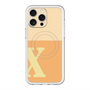 スリムプロテクションプレミアムケース with MagSafe［ オリジナル - initial two tone - X orange ］