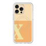 スリムプロテクションプレミアムケース with MagSafe［ オリジナル - initial two tone - X orange ］