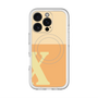スリムプロテクションプレミアムケース with MagSafe［ オリジナル - initial two tone - X orange ］