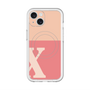スリムプロテクションプレミアムケース with MagSafe［ オリジナル - initial two tone - X pink ］