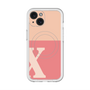 スリムプロテクションプレミアムケース with MagSafe［ オリジナル - initial two tone - X pink ］