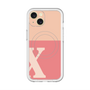 スリムプロテクションプレミアムケース with MagSafe［ オリジナル - initial two tone - X pink ］