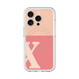 スリムプロテクションプレミアムケース with MagSafe［ オリジナル - initial two tone - X pink ］