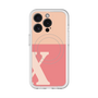 スリムプロテクションプレミアムケース with MagSafe［ オリジナル - initial two tone - X pink ］