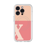 スリムプロテクションプレミアムケース with MagSafe［ オリジナル - initial two tone - X pink ］