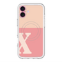 スリムプロテクションプレミアムケース with MagSafe［ オリジナル - initial two tone - X pink ］