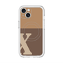 スリムプロテクションプレミアムケース with MagSafe［ オリジナル - initial two tone - X brown ］