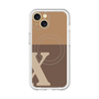 スリムプロテクションプレミアムケース with MagSafe［ オリジナル - initial two tone - X brown ］