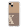 スリムプロテクションプレミアムケース with MagSafe［ オリジナル - initial two tone - X brown ］