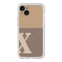 スリムプロテクションプレミアムケース with MagSafe［ オリジナル - initial two tone - X brown ］