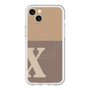 スリムプロテクションプレミアムケース with MagSafe［ オリジナル - initial two tone - X brown ］