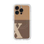 スリムプロテクションプレミアムケース with MagSafe［ オリジナル - initial two tone - X brown ］