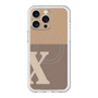 スリムプロテクションプレミアムケース with MagSafe［ オリジナル - initial two tone - X brown ］