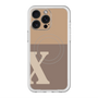 スリムプロテクションプレミアムケース with MagSafe［ オリジナル - initial two tone - X brown ］