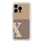 スリムプロテクションプレミアムケース with MagSafe［ オリジナル - initial two tone - X brown ］