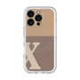スリムプロテクションプレミアムケース with MagSafe［ オリジナル - initial two tone - X brown ］