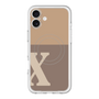 スリムプロテクションプレミアムケース with MagSafe［ オリジナル - initial two tone - X brown ］