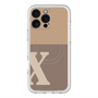 スリムプロテクションプレミアムケース with MagSafe［ オリジナル - initial two tone - X brown ］