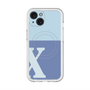 スリムプロテクションプレミアムケース with MagSafe［ オリジナル - initial two tone - X blue ］