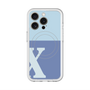 スリムプロテクションプレミアムケース with MagSafe［ オリジナル - initial two tone - X blue ］