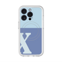 スリムプロテクションプレミアムケース with MagSafe［ オリジナル - initial two tone - X blue ］