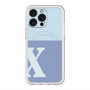 スリムプロテクションプレミアムケース with MagSafe［ オリジナル - initial two tone - X blue ］