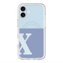 スリムプロテクションプレミアムケース with MagSafe［ オリジナル - initial two tone - X blue ］
