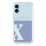 スリムプロテクションプレミアムケース with MagSafe［ オリジナル - initial two tone - X blue ］