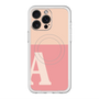 スリムプロテクションプレミアムケース with MagSafe［ オリジナル - initial two tone - A pink ］