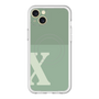 スリムプロテクションプレミアムケース with MagSafe［ オリジナル - initial two tone - X green ］