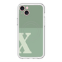 スリムプロテクションプレミアムケース with MagSafe［ オリジナル - initial two tone - X green ］