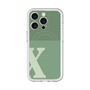 スリムプロテクションプレミアムケース with MagSafe［ オリジナル - initial two tone - X green ］