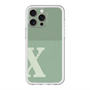 スリムプロテクションプレミアムケース with MagSafe［ オリジナル - initial two tone - X green ］