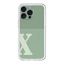 スリムプロテクションプレミアムケース with MagSafe［ オリジナル - initial two tone - X green ］